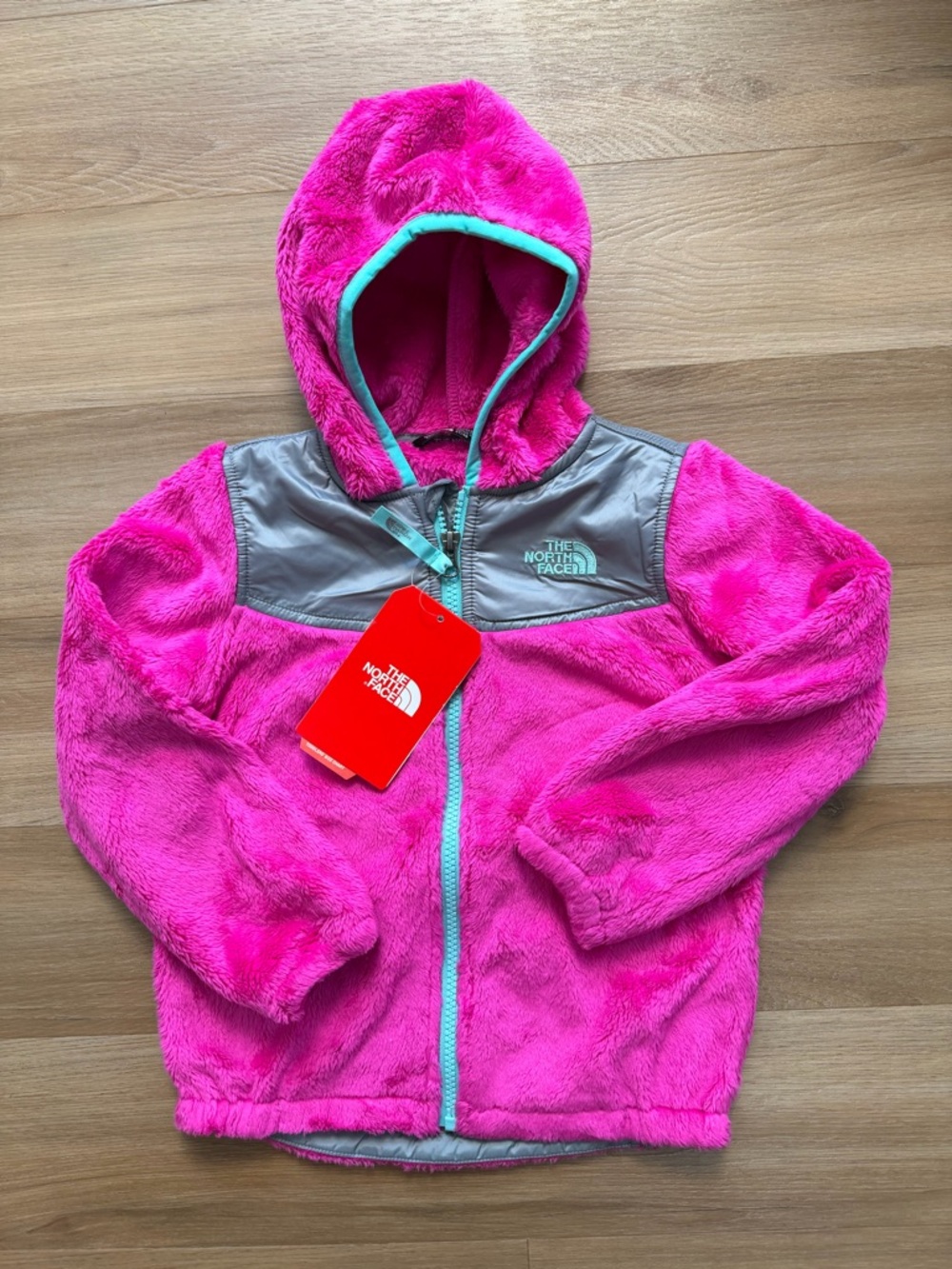 NWT. The North Face Toddler Oso Hooded Fleece Jacket, Azalea Pink, Size 4T